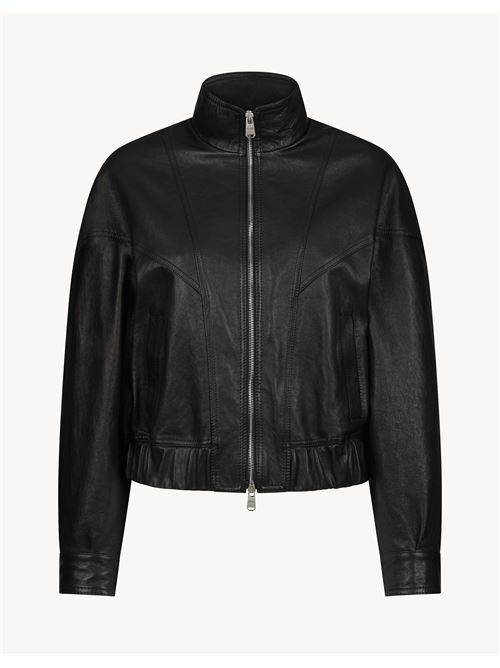 LEATHER BOMBER DONDUP | DJ668-PL0569D-XXX999 NERO